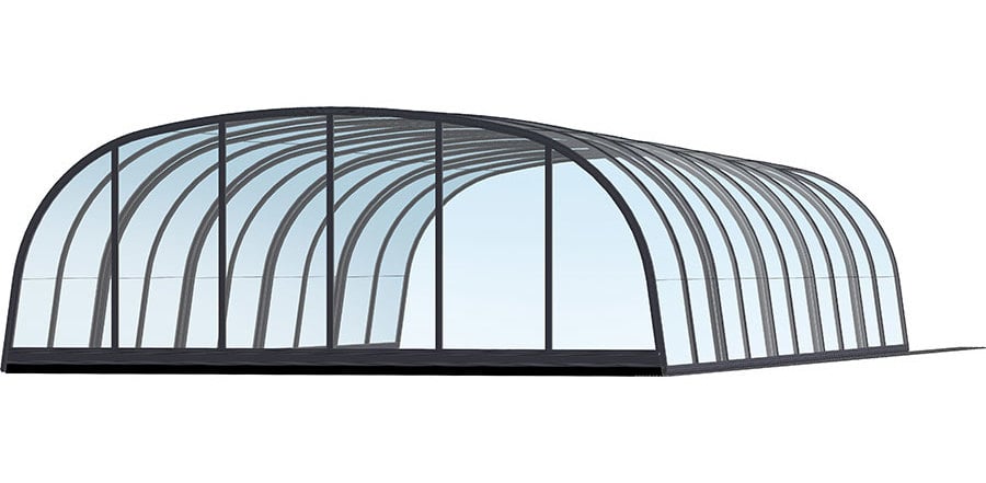 Polyfaser Poolüberdachung Perle