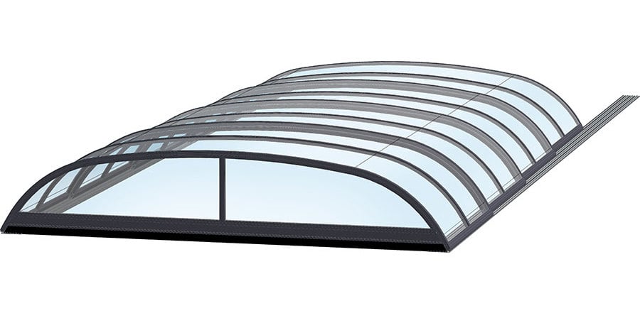 Polyfaser Poolüberdachung Diamant