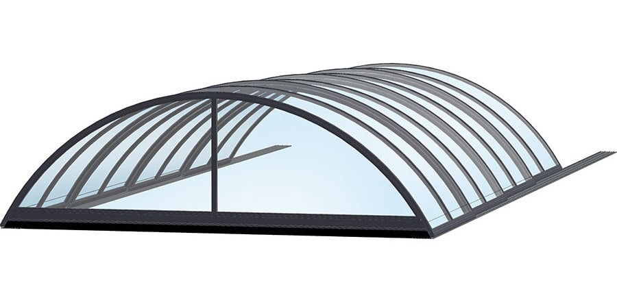 Polyfaser Poolüberdachung Rubin