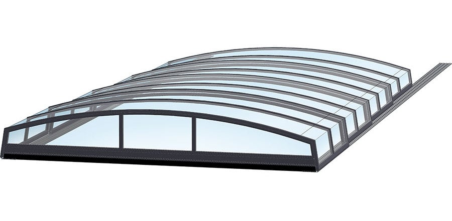 Polyfaser Poolüberdachung Smaragd