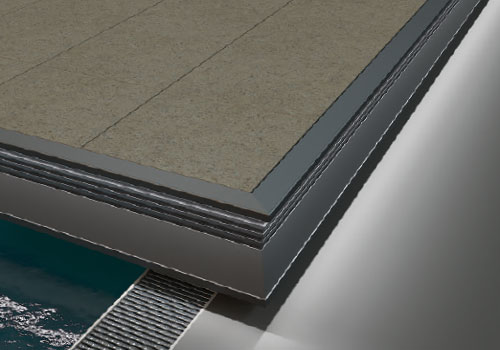 poolDECK einseitiges Schienensystem